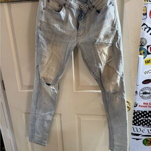 Light Gray Ripped Skinny Men’s Jeans